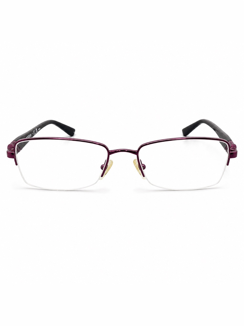 Vogue VO3813B 812 Purple Metallic Half Rim Rectangle Eyeglass Frames 51-17-135